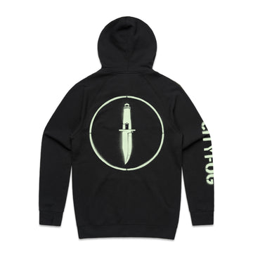 GLOW STENCIL ZIP HOODIE