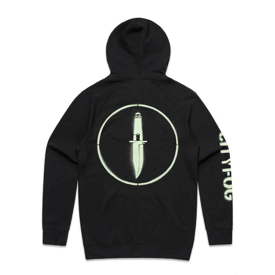 GLOW STENCIL ZIP HOODIE